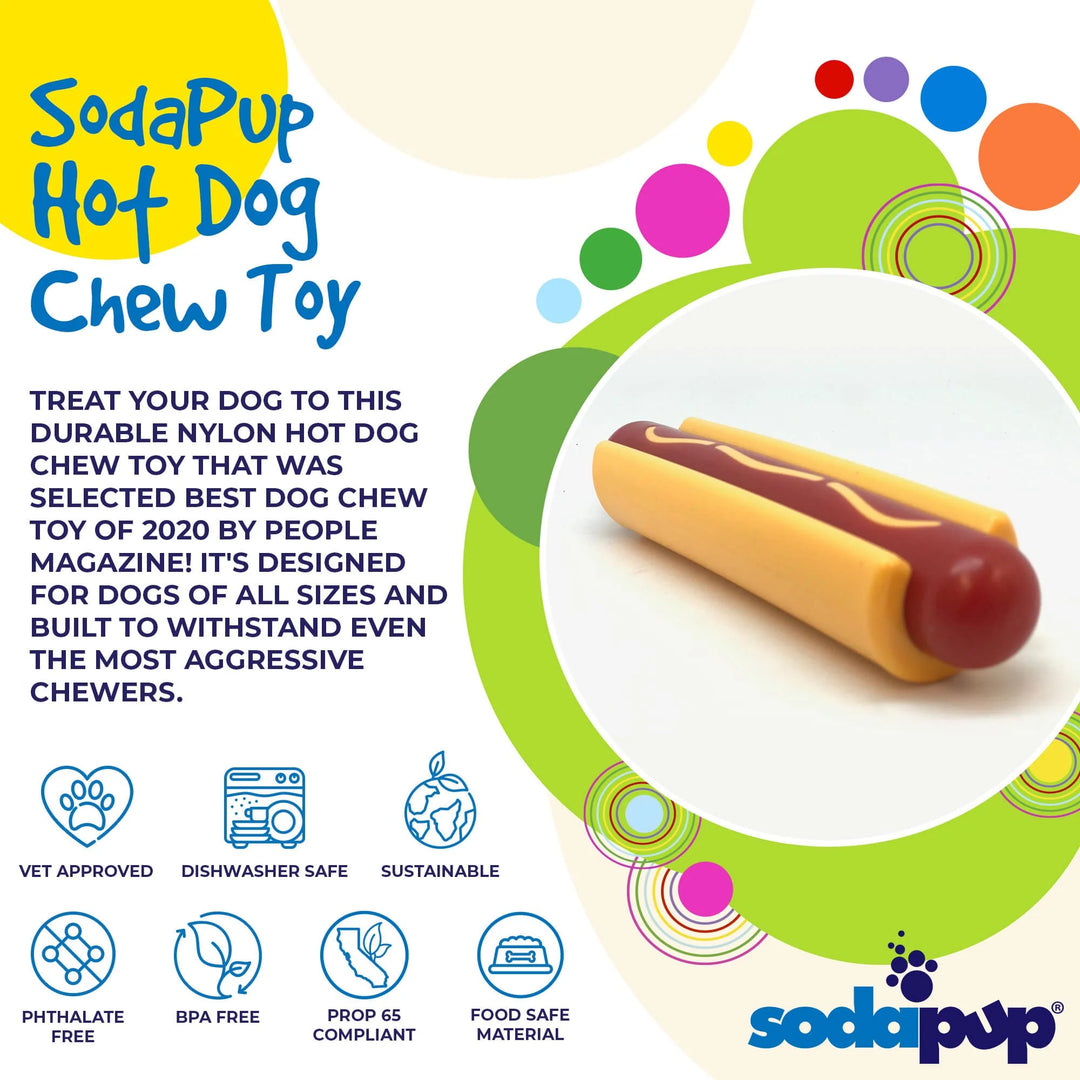Hot Dog Ultra Durable Nylon Dog Toy