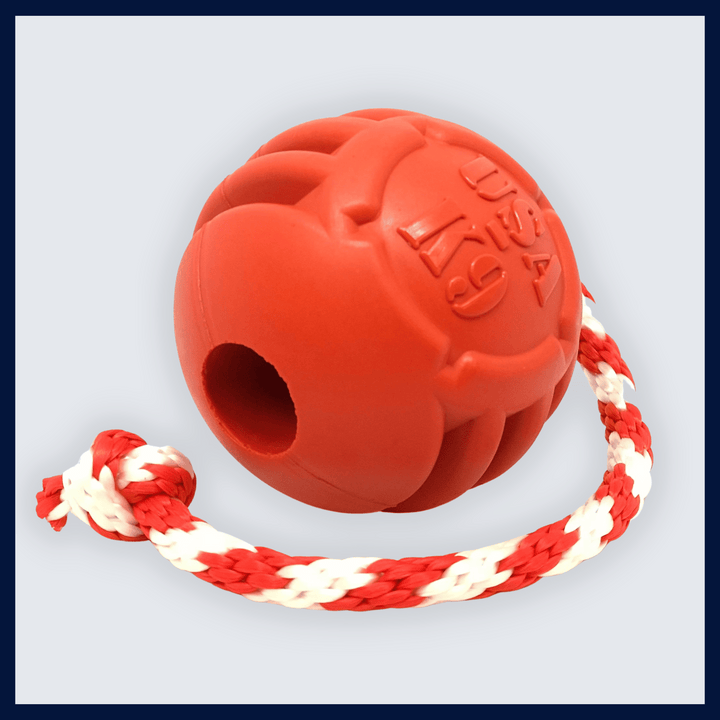 USA-K9 Ultra Durable Ball Toy With Rope