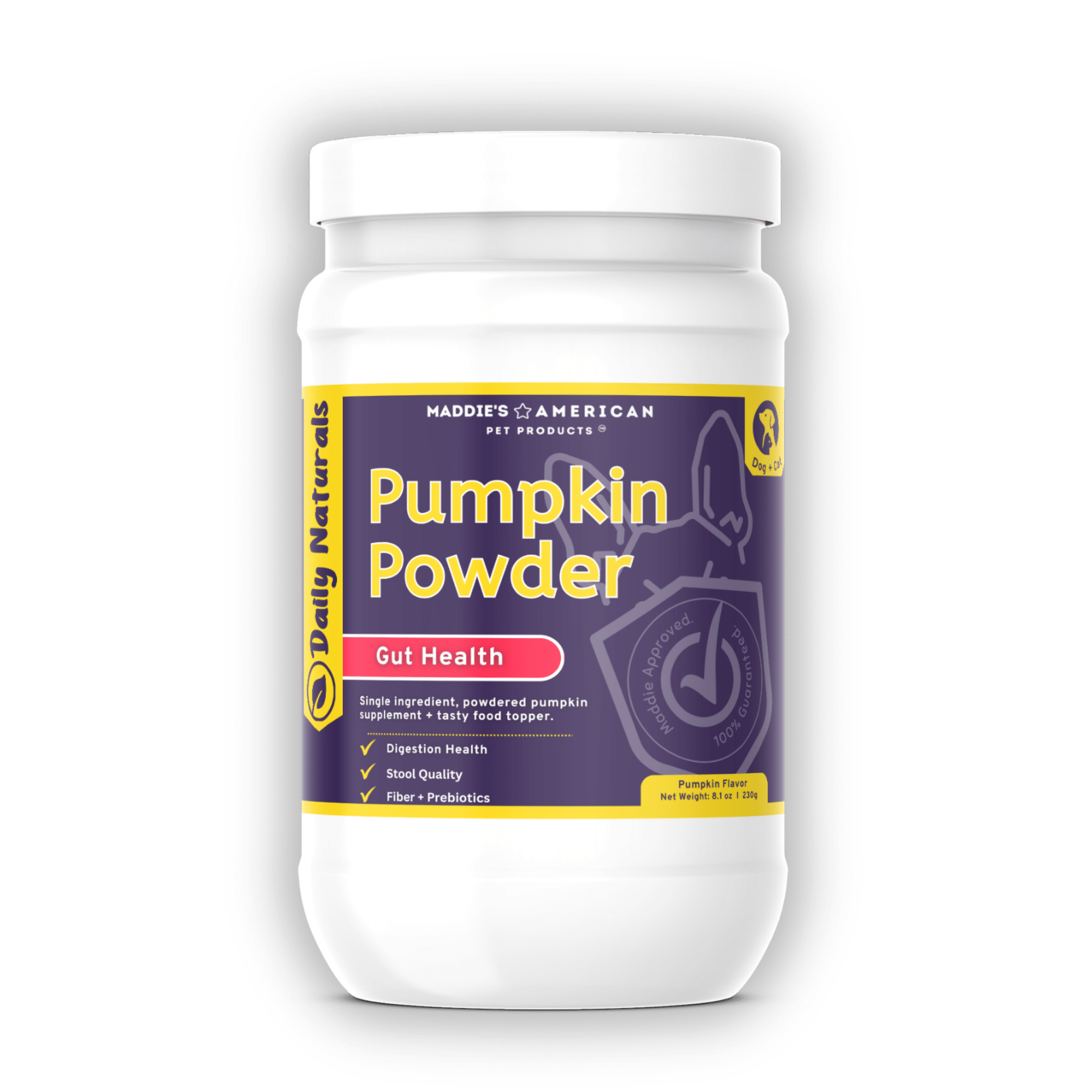 Pumpkin Powder - Pure Single Ingredient Digestion Supplement Food Topper for Dogs + Cats