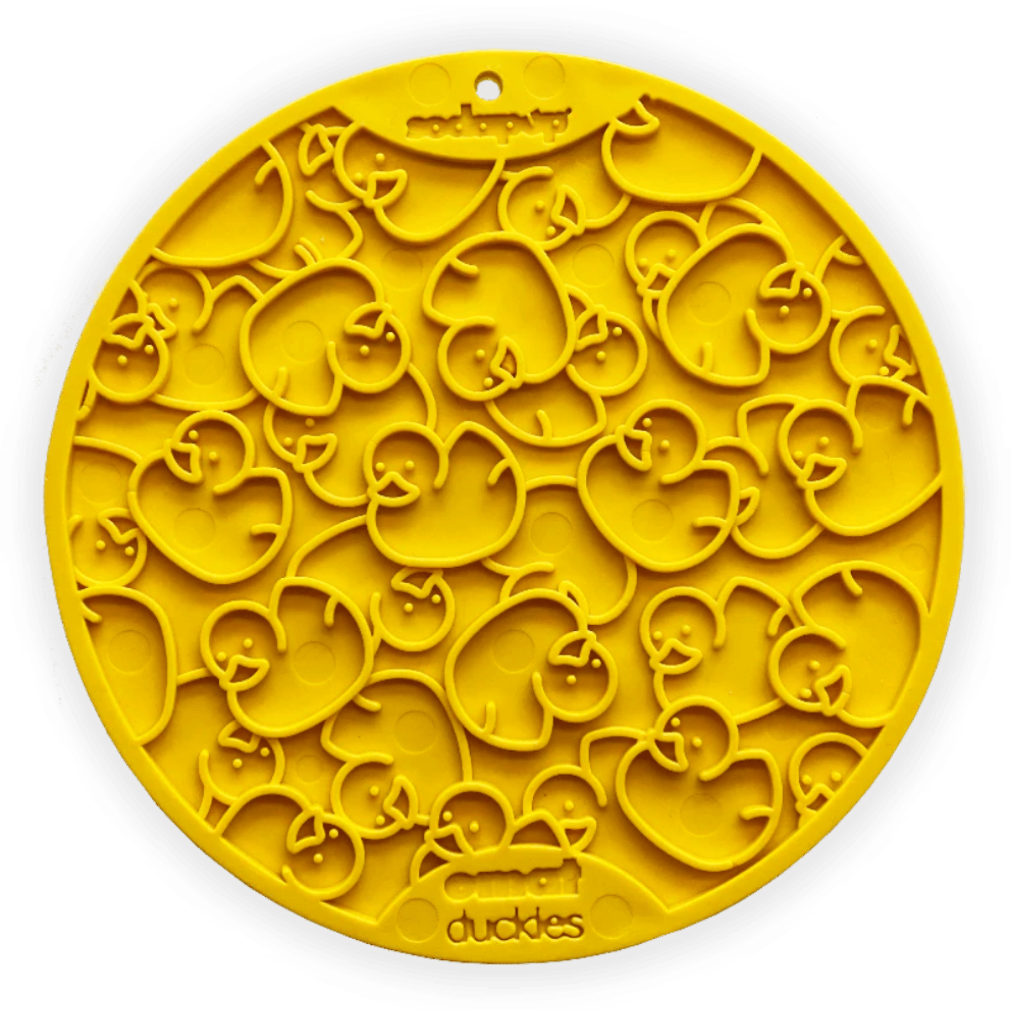eMat Enrichment Lick Mat with Suction Cups - Duckies Edition