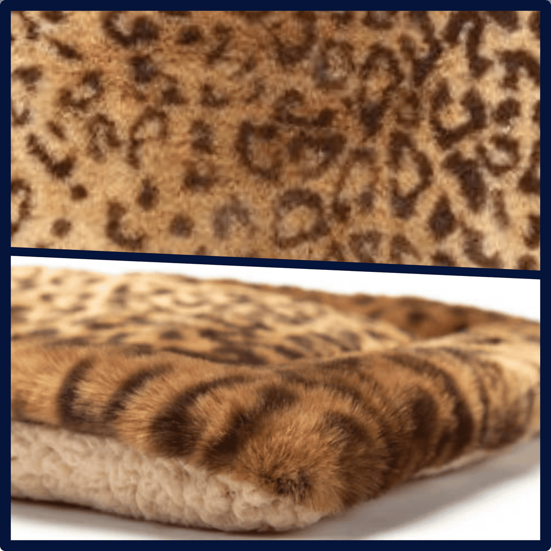 USA Made Pet Bed - Premium Handcrafted Bed for Dogs + Cats - Leopard Print
