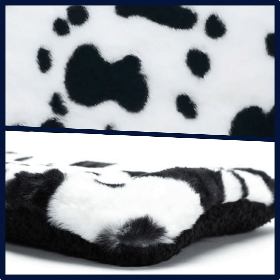 USA Made Pet Bed - Premium Handcrafted Bed for Dogs + Cats - Black Cow Fur