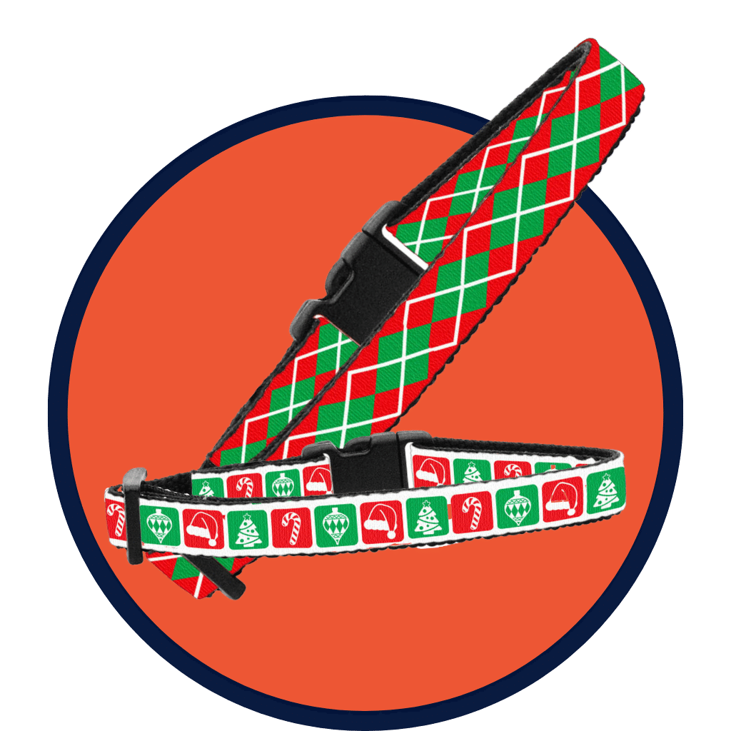 Navigation, cat Christmas collars.