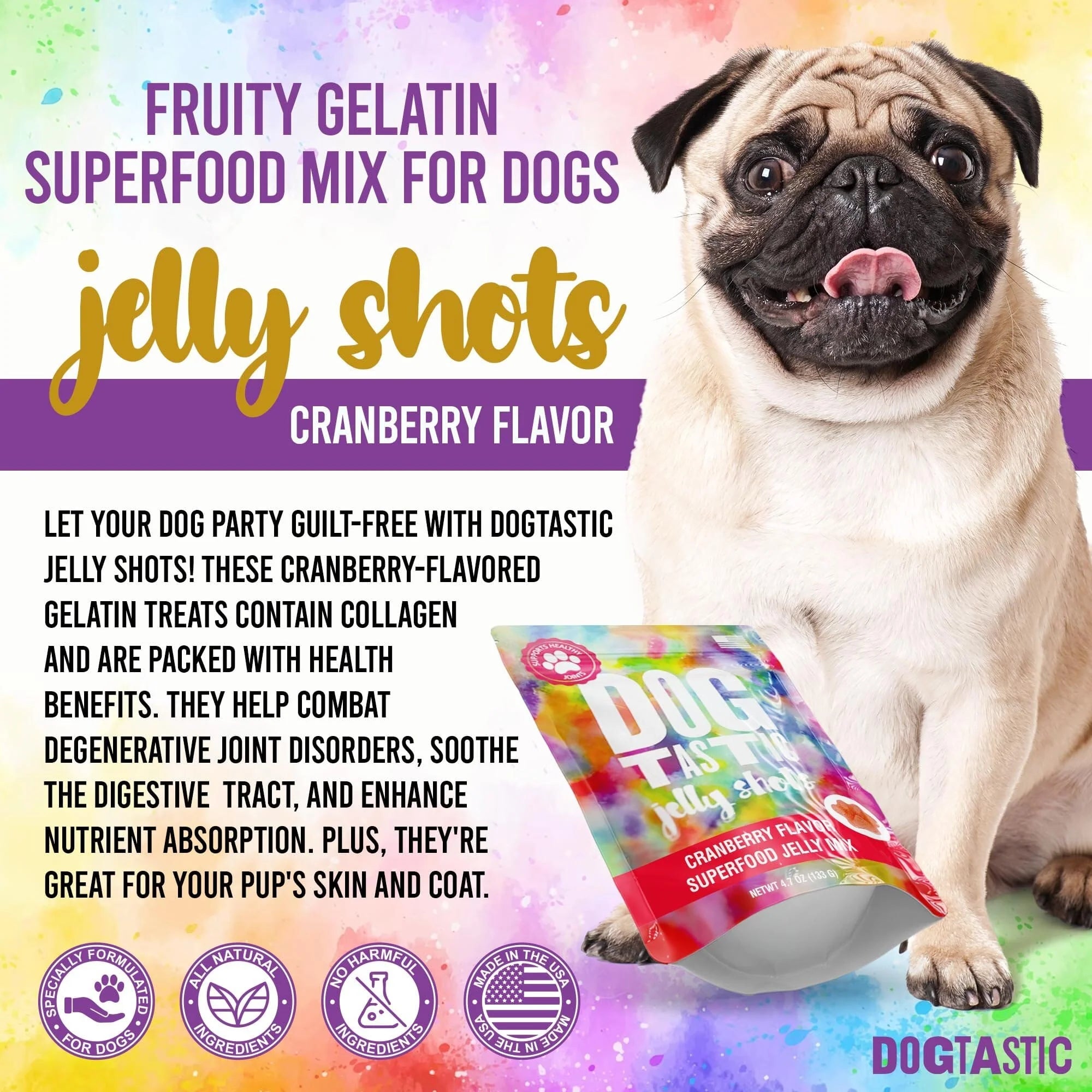 Fruity Superfood Jelly Shots Dog Treat Mix - Assorted Flavors