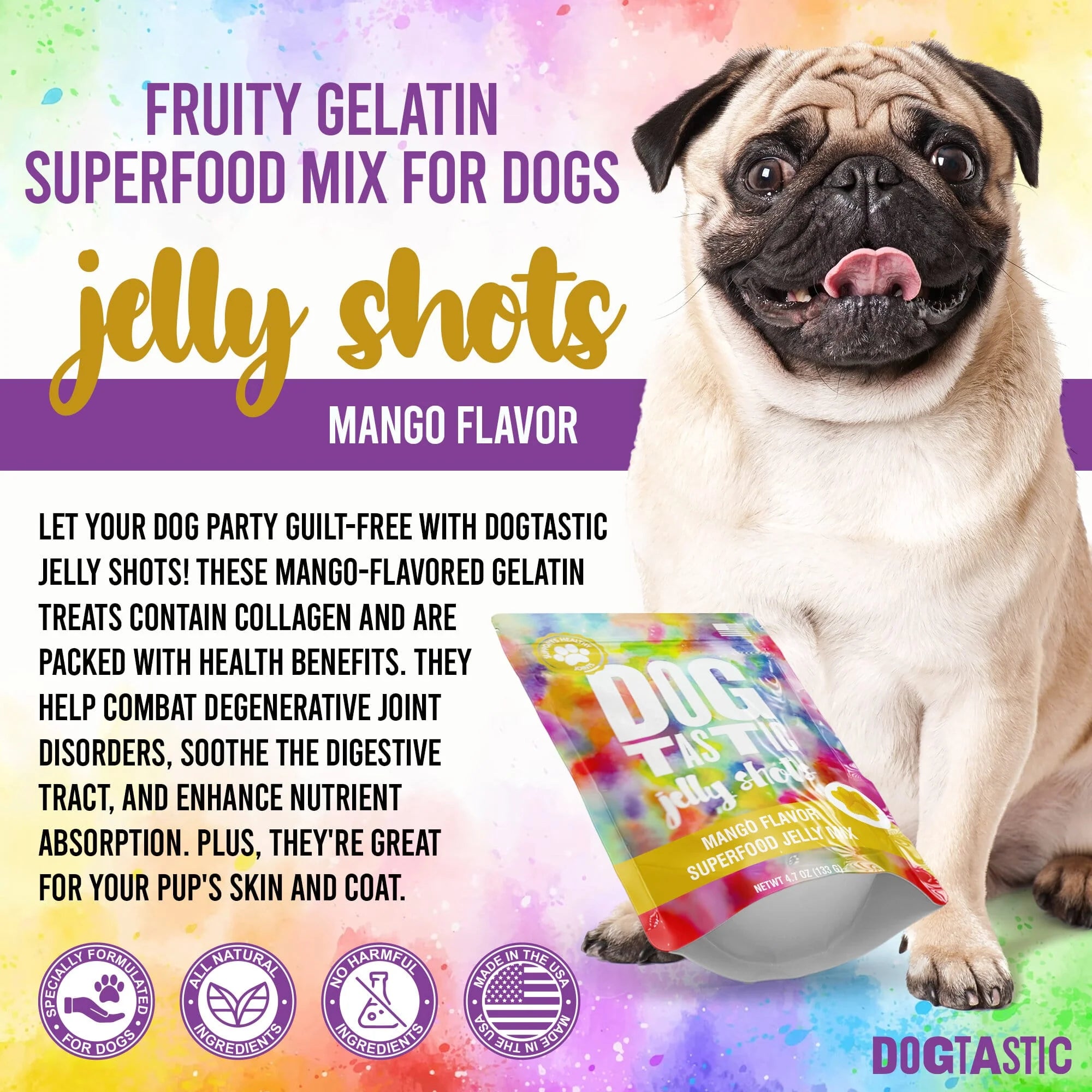 Fruity Superfood Jelly Shots Dog Treat Mix - Assorted Flavors