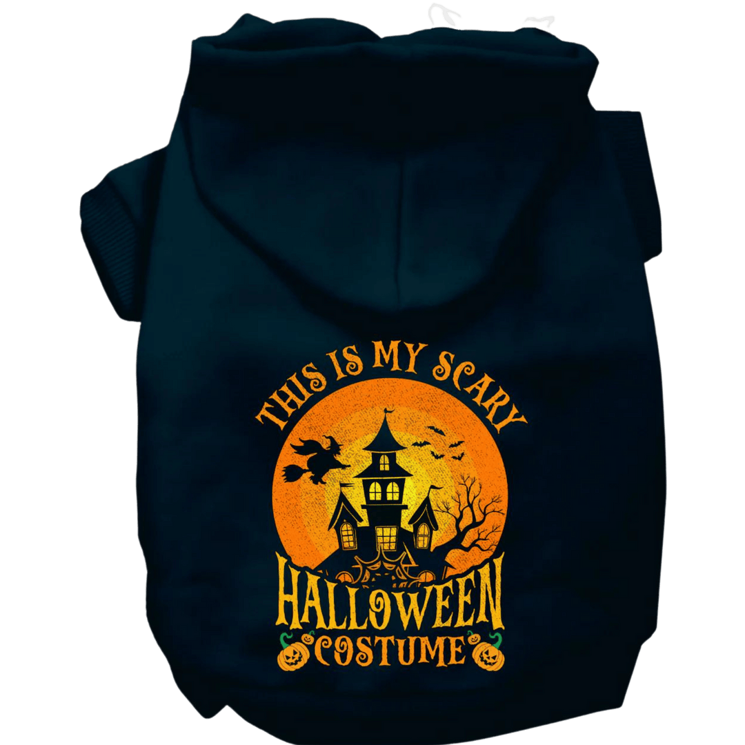 Product image, USA printed dog or cat Halloween hoodie. 