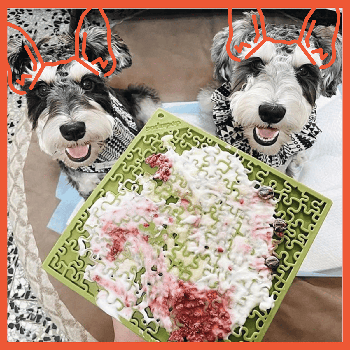 eMat Enrichment Lick Mat - Jigsaw Puzzle Edition - Assorted Colors