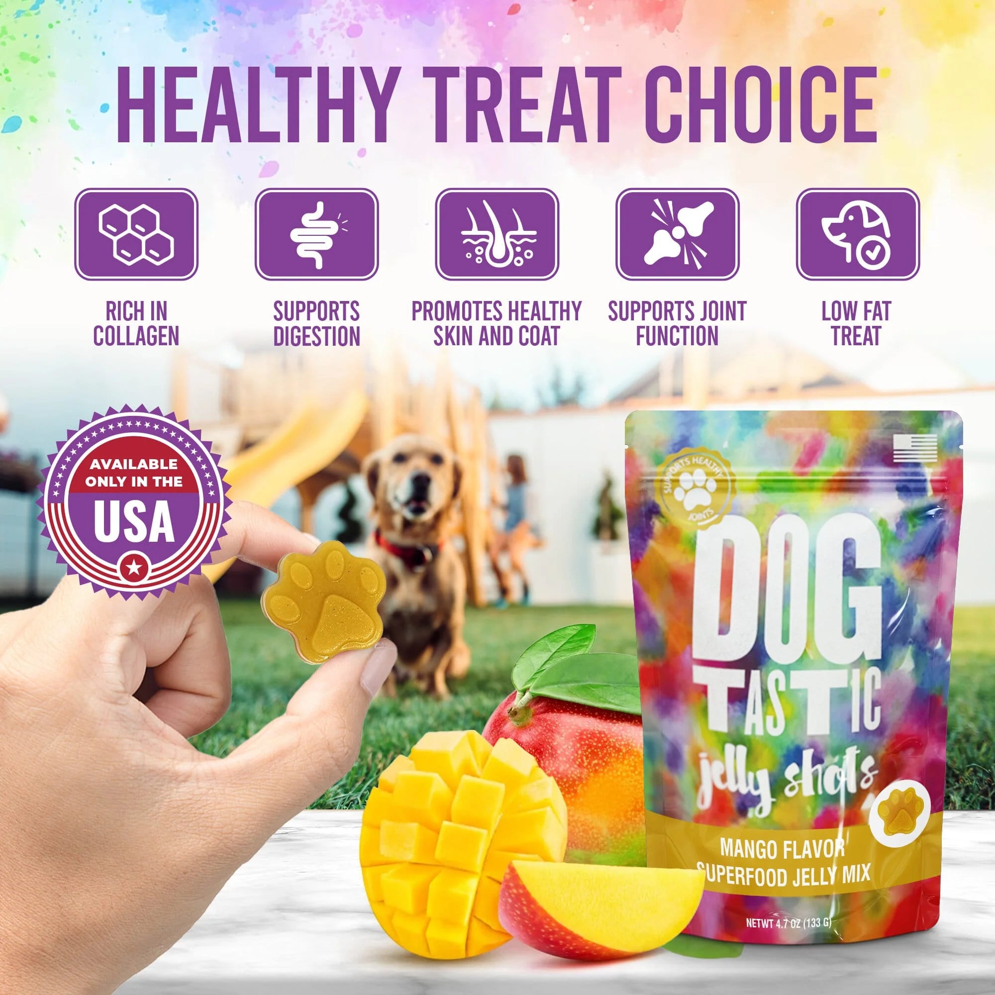 Fruity Superfood Jelly Shots Dog Treat Mix - Assorted Flavors