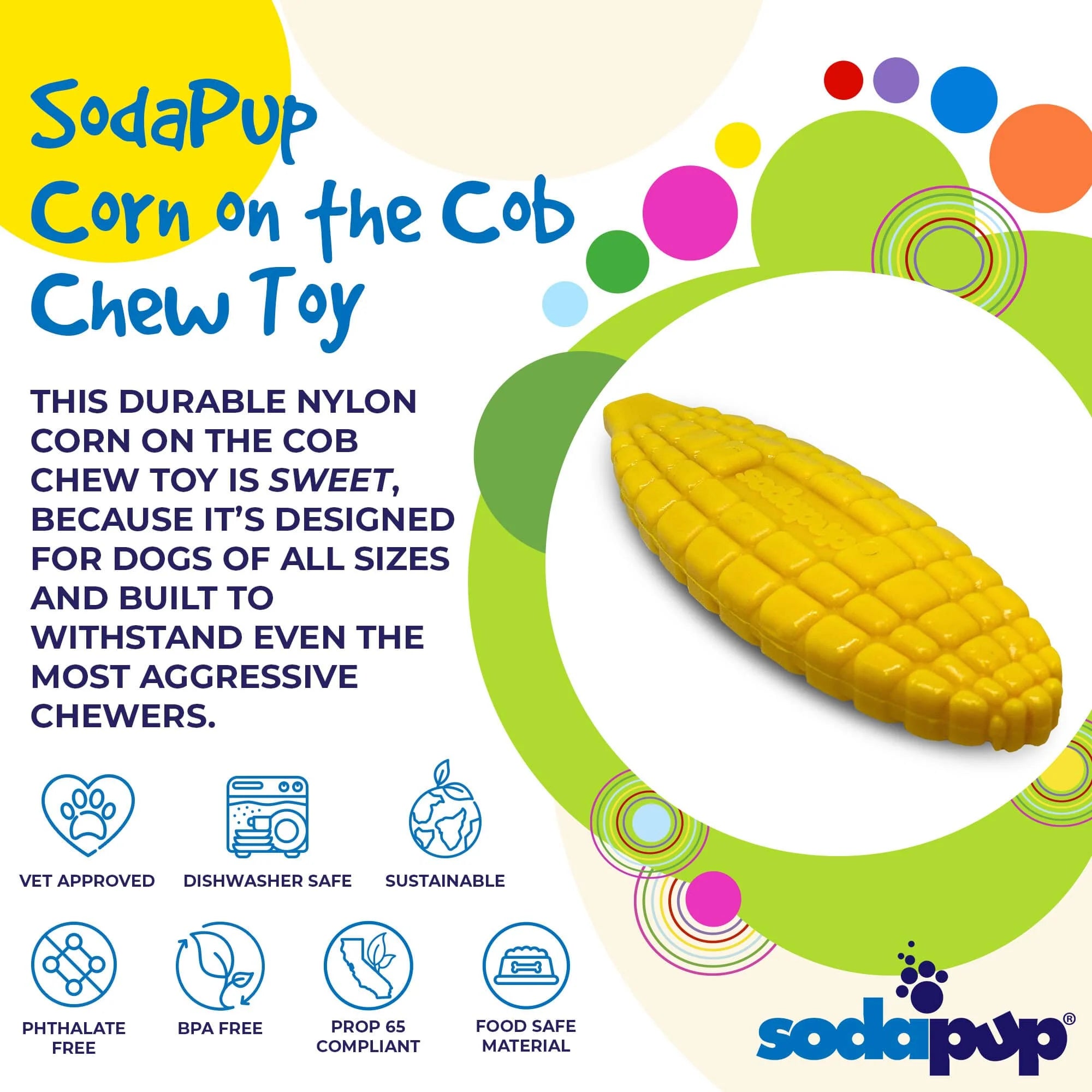Corn on the Cob Ultra Durable Nylon Dog Toy