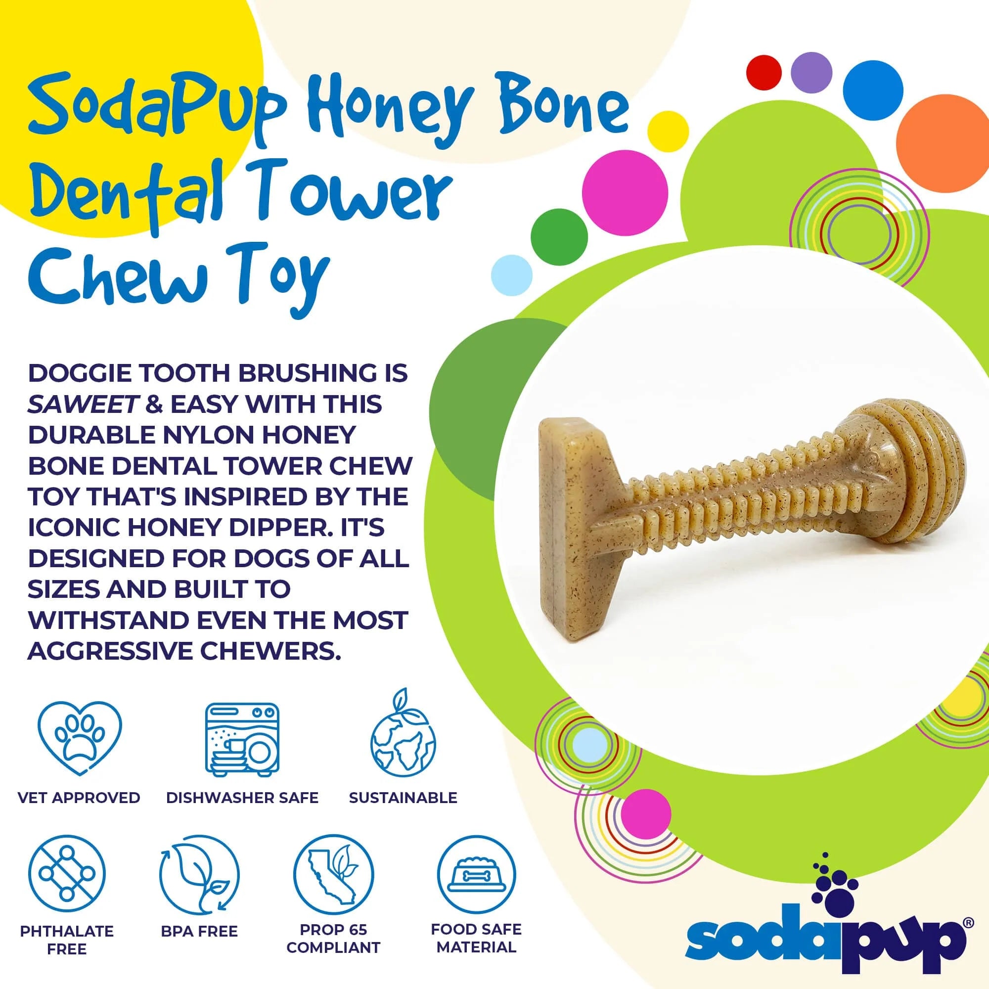 Honey Bone Tower Ultra Durable Nylon Dog Toy