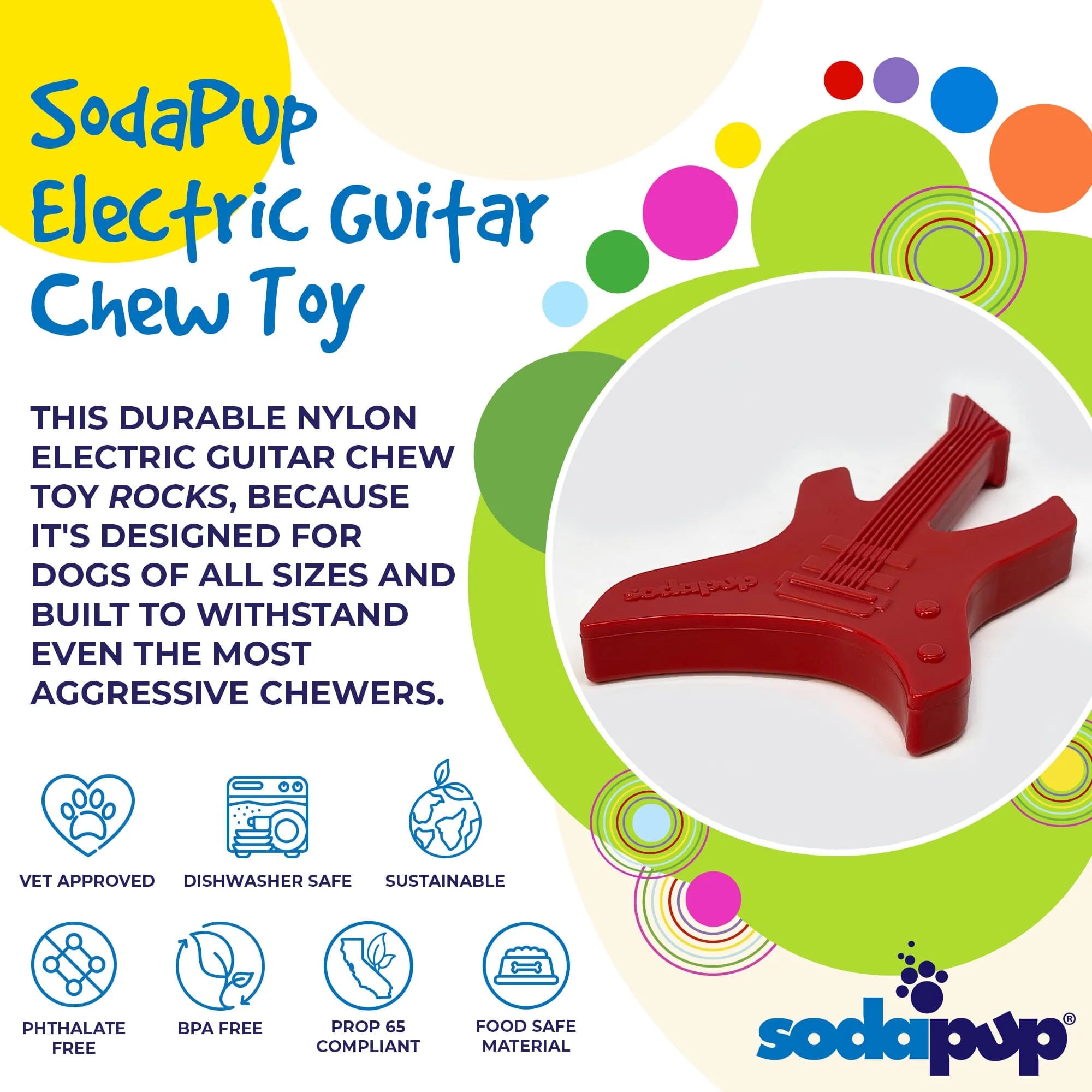 Nylon Electric Guitar Aggressive Chewer Toy