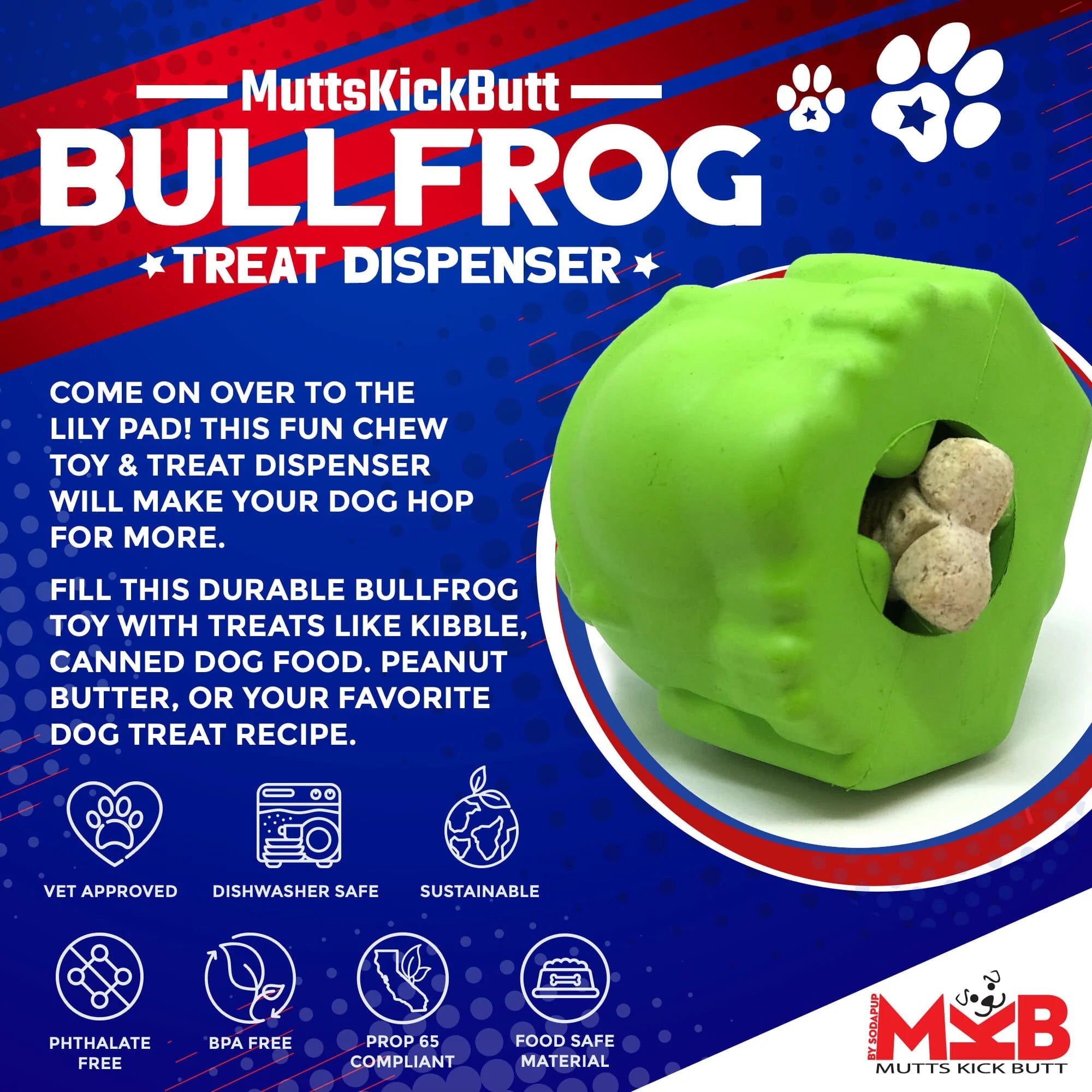 Bull Frog Durable Rubber Toy