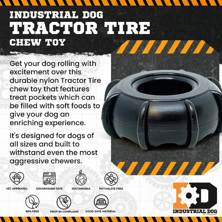 Tractor Tire Ultra Durable Nylon Dog Chew Toy