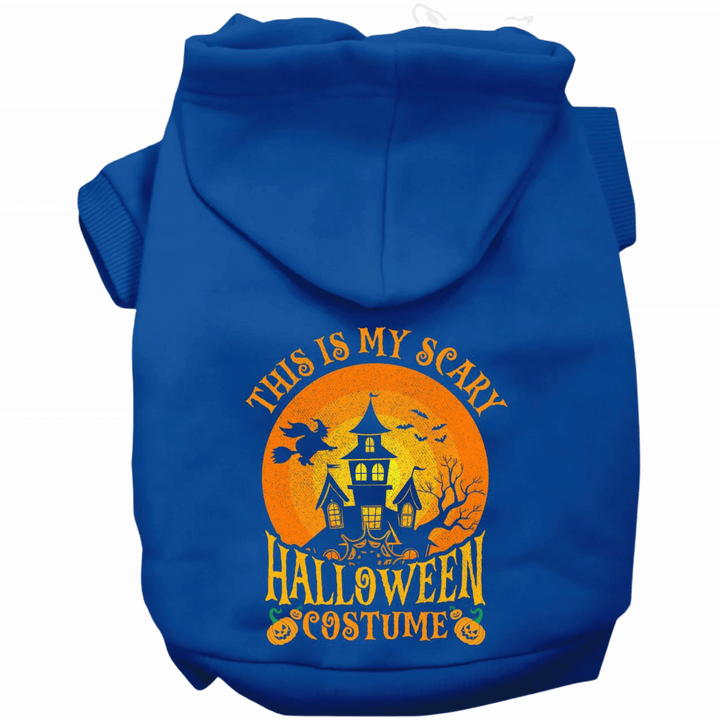 Product image, USA printed dog or cat Halloween hoodie. 