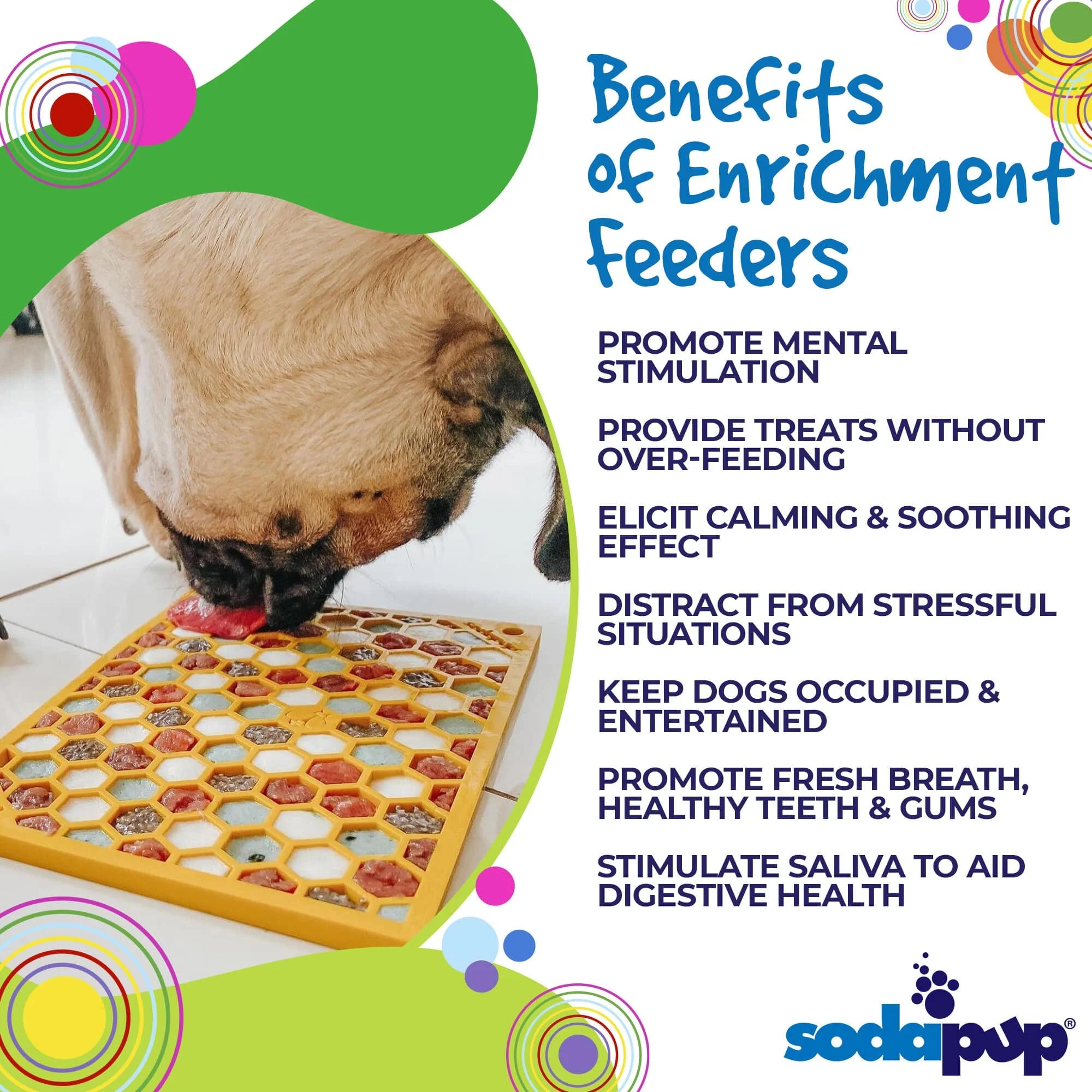 eMat Enrichment Lick Mat - Honeycomb Edition - Assorted Sizes