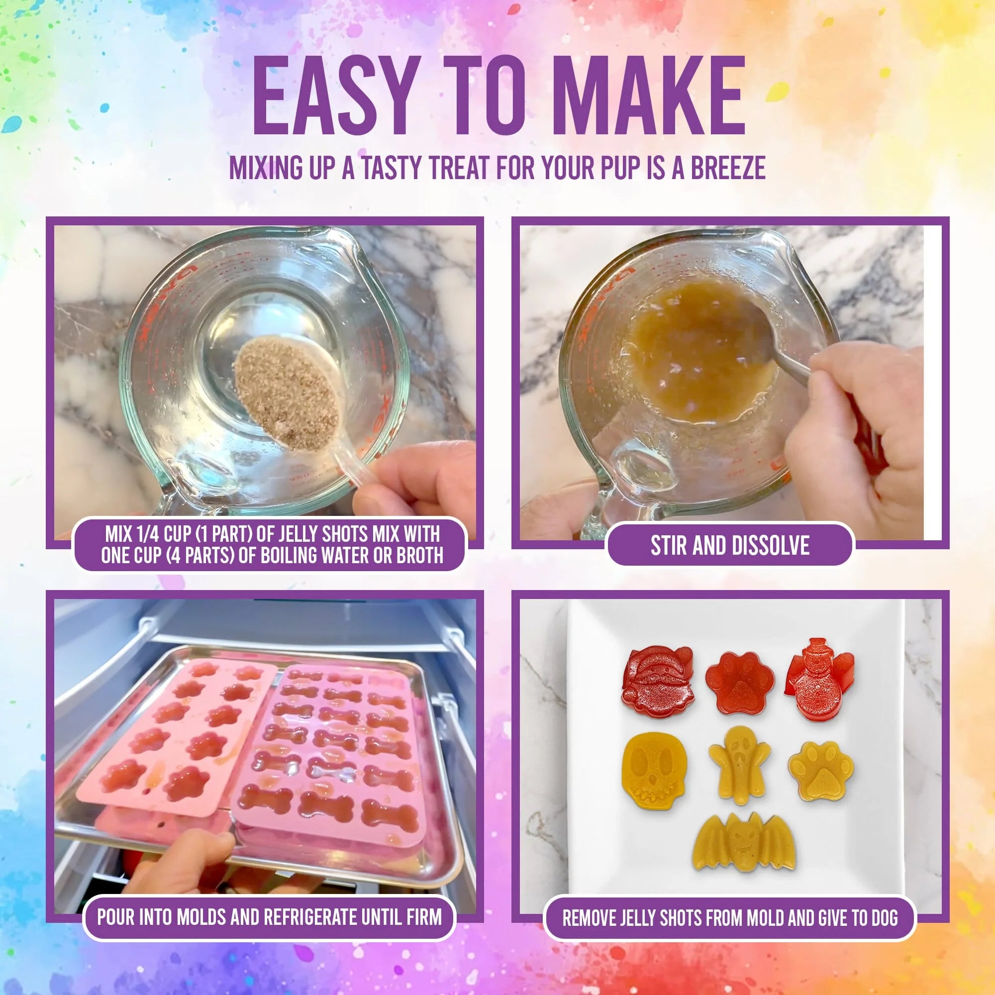 Fruity Superfood Jelly Shots Dog Treat Mix - Assorted Flavors