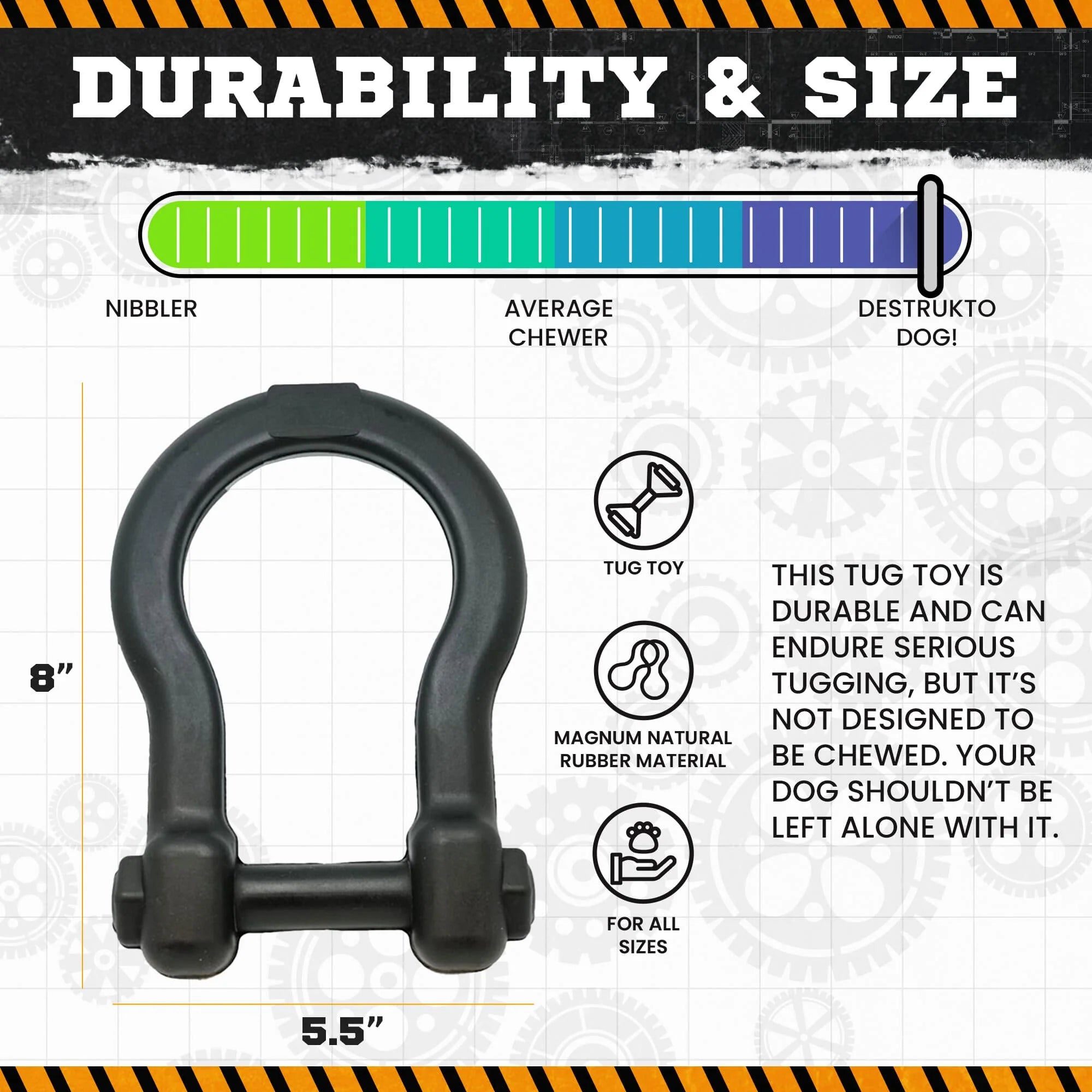 Ultra Durable Rubber Tug Toy