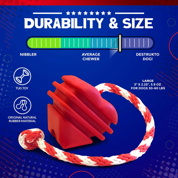 Heart on a String Ultra Durable Rubber Toy