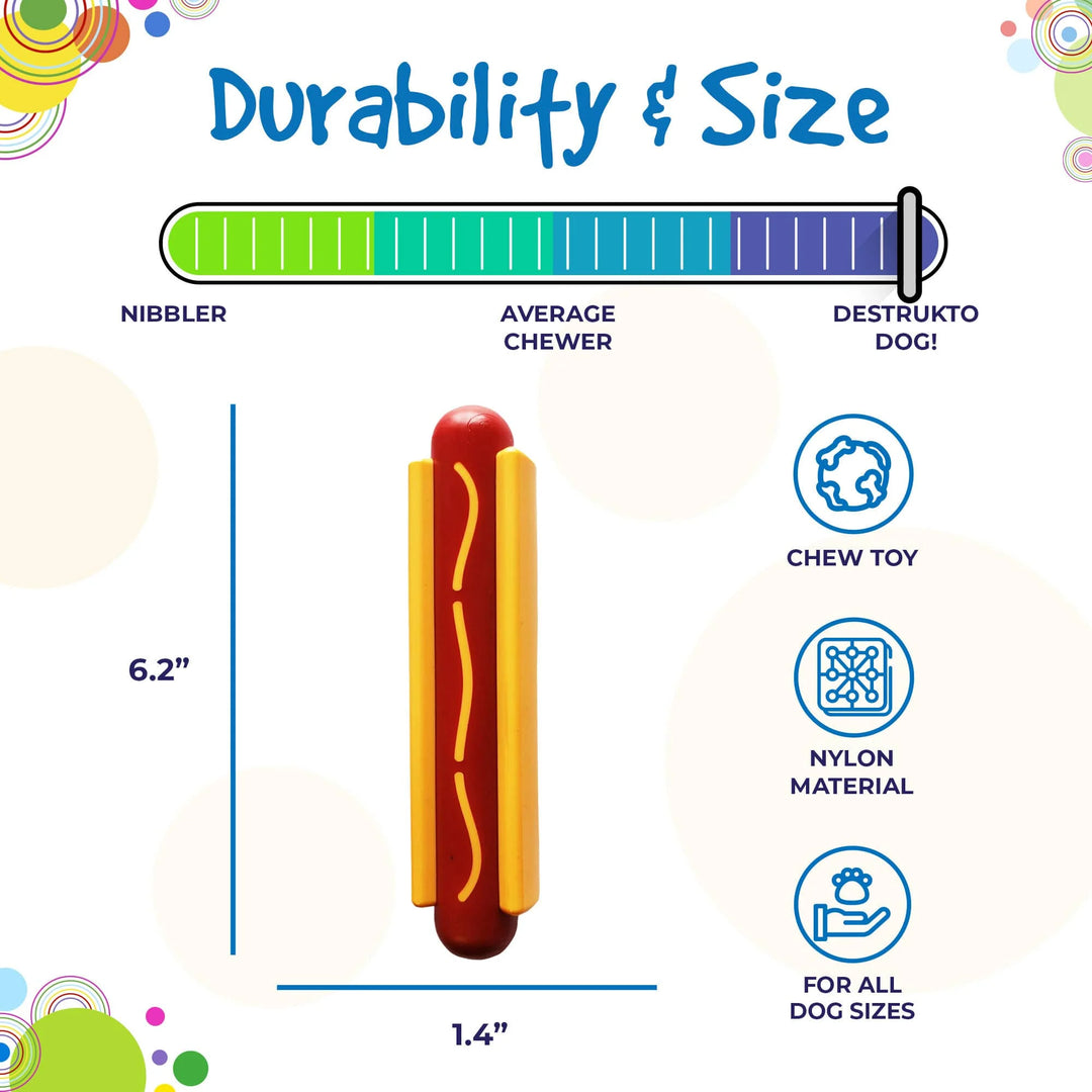 Hot Dog Ultra Durable Nylon Dog Toy