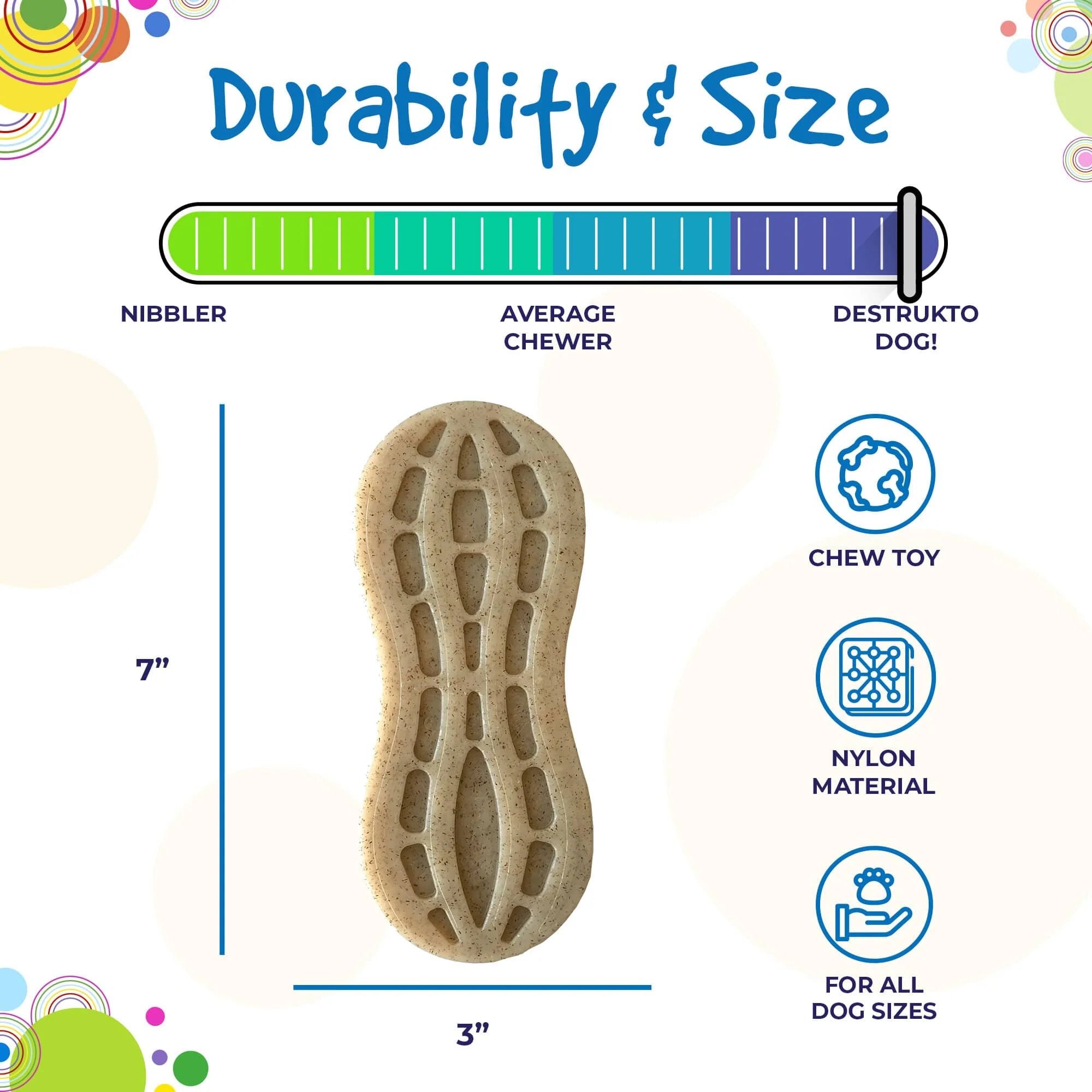 Peanut Ultra Durable Nylon Toy