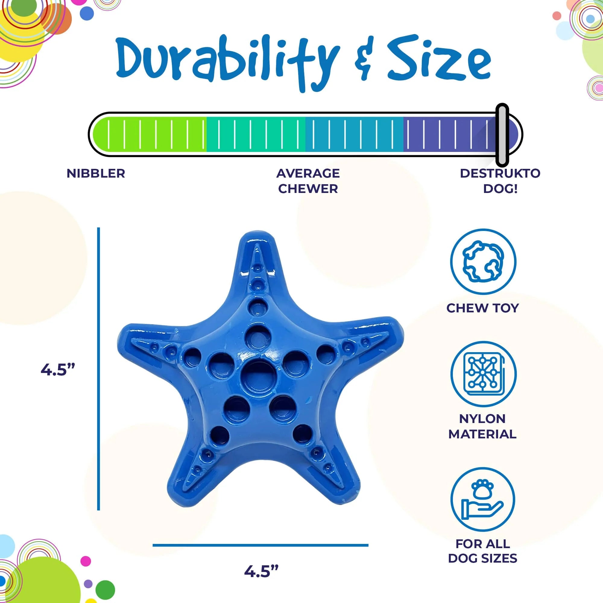 Nylon Starfish Aggressive Chewer Toy