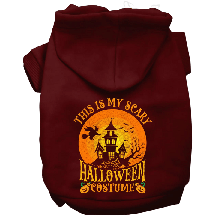 Product image, USA printed dog or cat Halloween hoodie. 