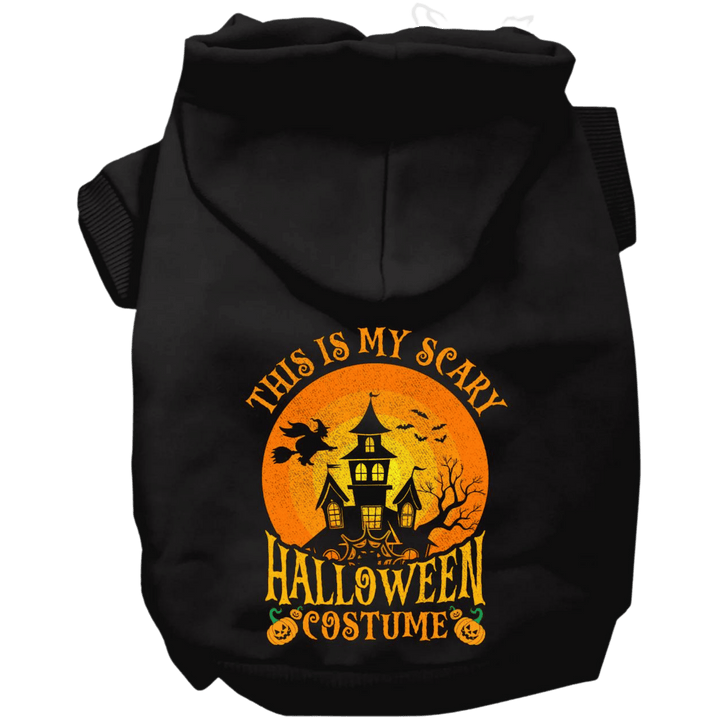 Product image, USA printed dog or cat Halloween hoodie. 