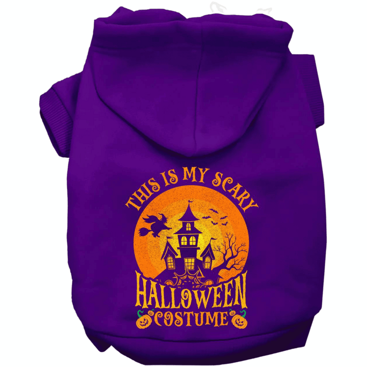 Product image, USA printed dog or cat Halloween hoodie. 