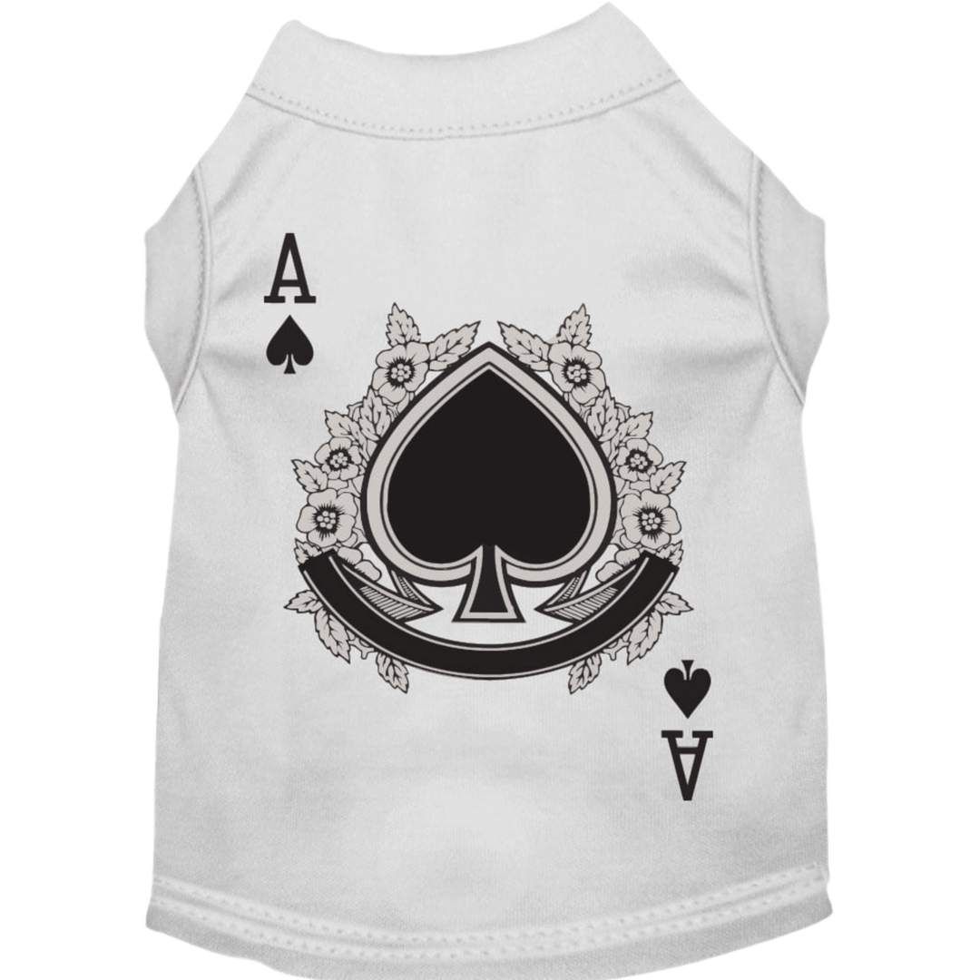 USA Printed Pet Costume T-Shirt - Ace of Spades - Assorted Colors