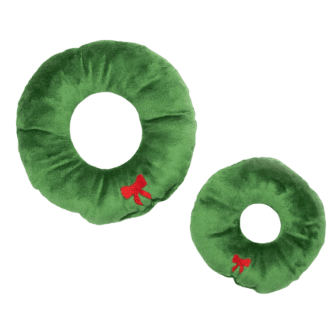 Christmas Collection - USA Made Dog Toy - Wonderful Wreath - 2 Pack