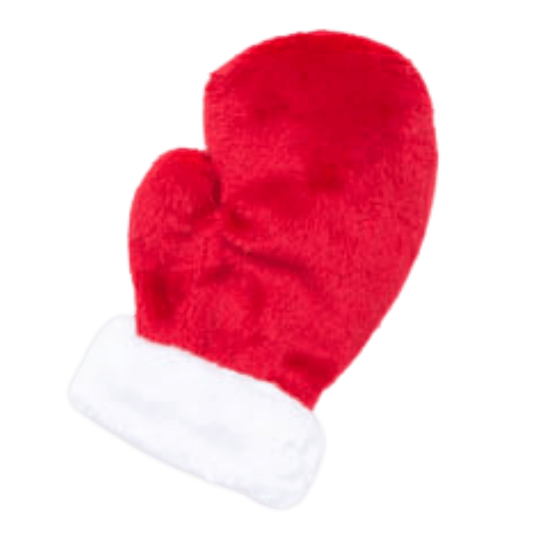 Christmas Collection - USA Made Dog Toy - Festive Crinkle Mitten - 3 Pack