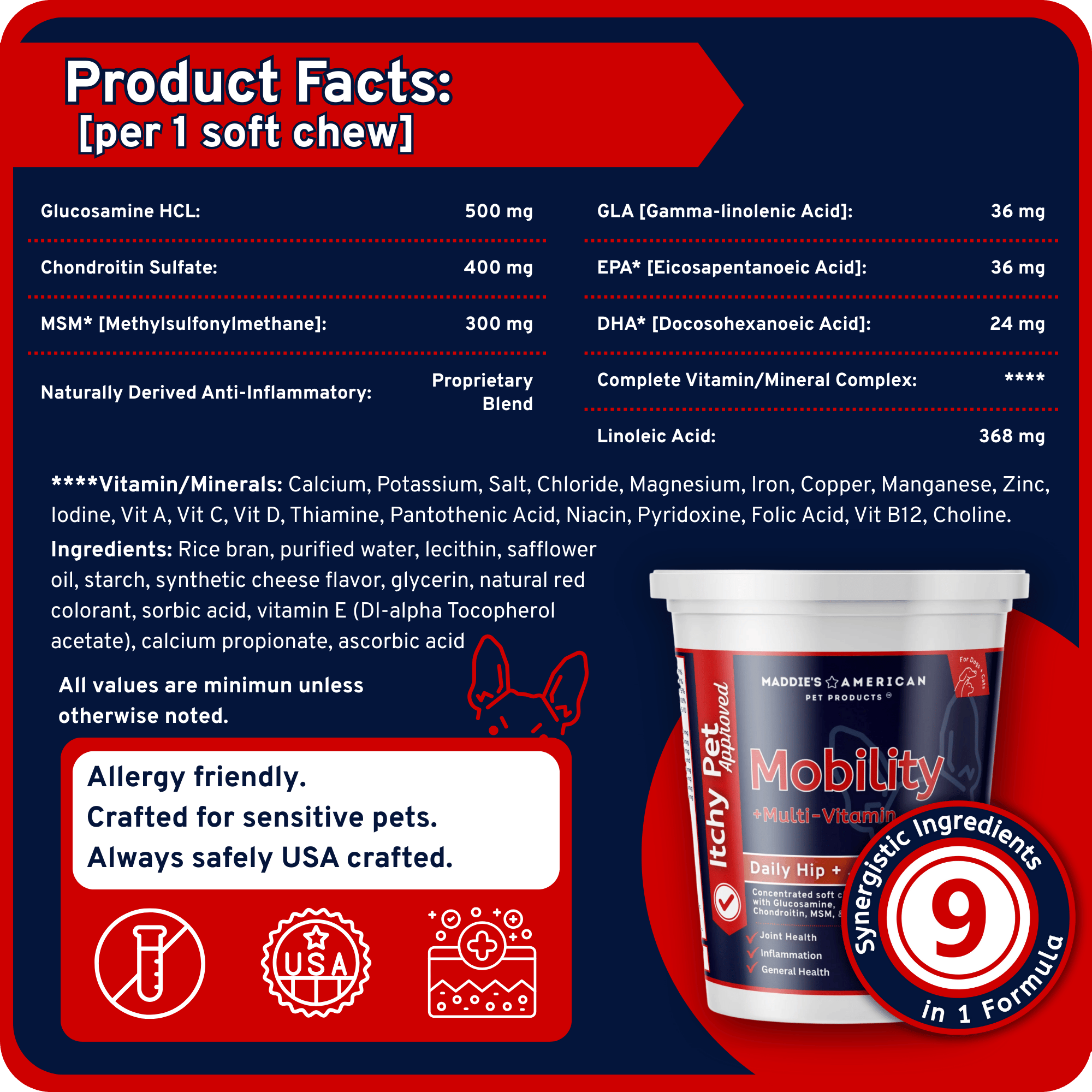 Mobility + Multi-Vitamin 9-in-1 Soft Chews