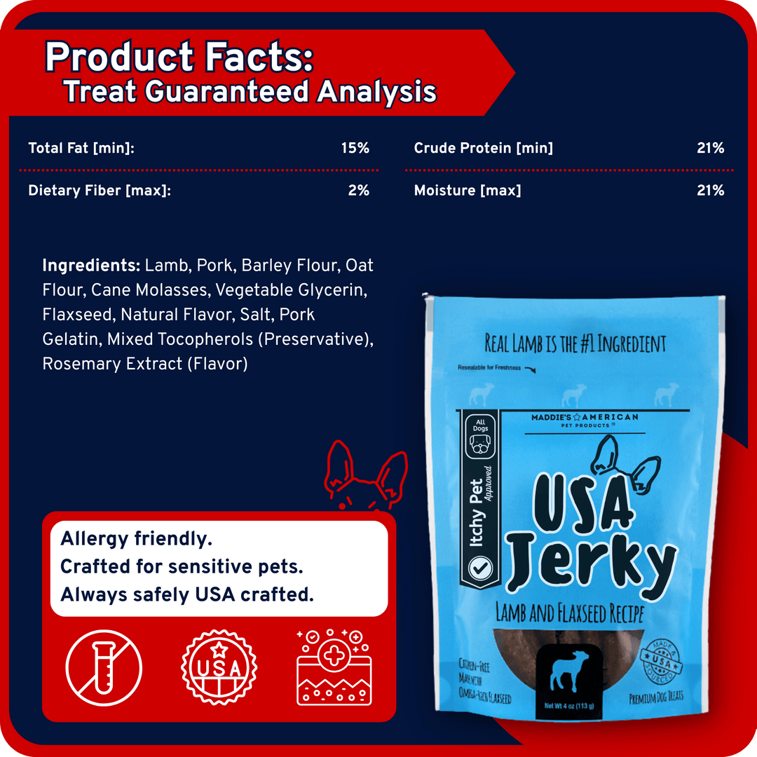 USA Jerky - Allergy Friendly Lamb + Pork with Flaxseed