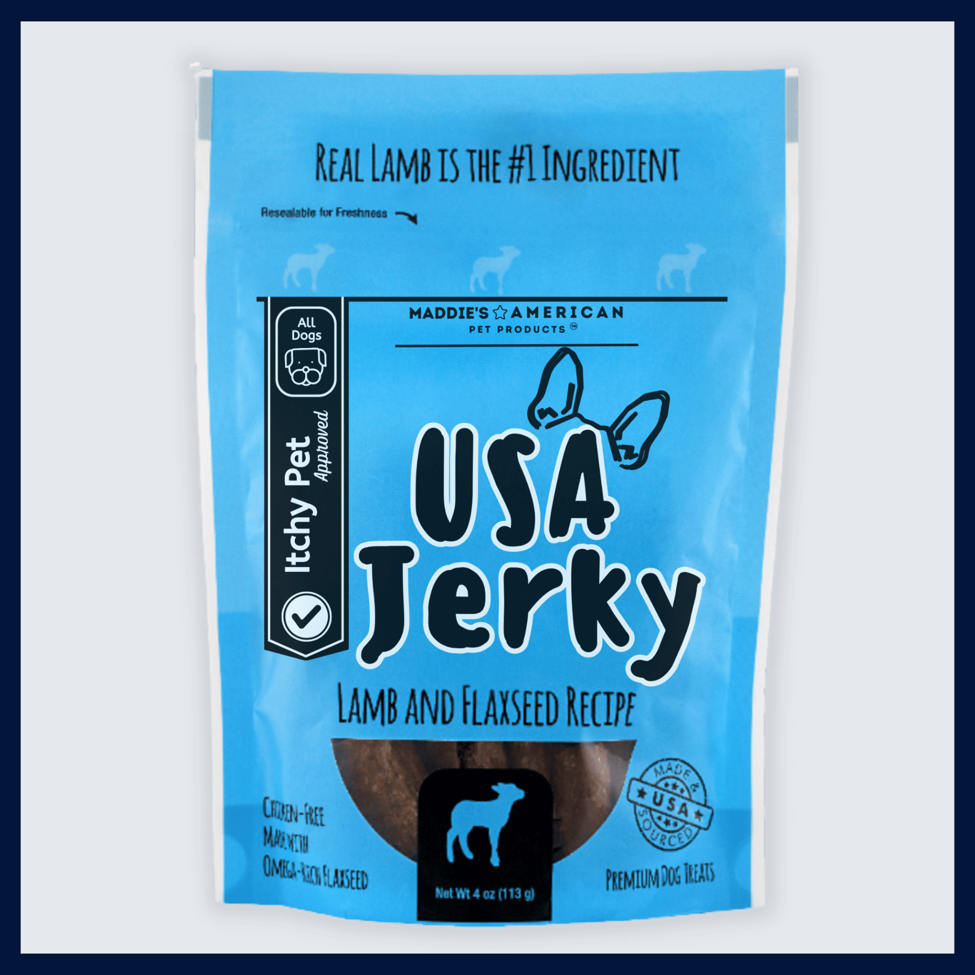 USA Jerky - Allergy Friendly Lamb + Pork with Flaxseed