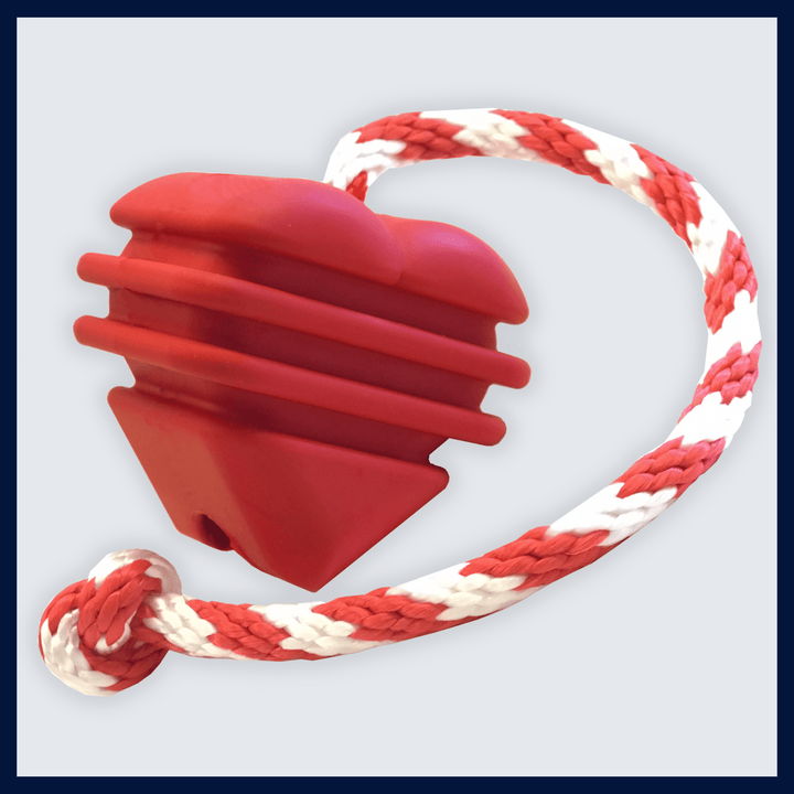 Heart on a String Ultra Durable Rubber Toy