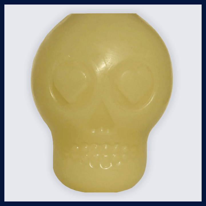 Glow in the Dark Sugar Skull Durable Chew + Treat Dispensing Toy