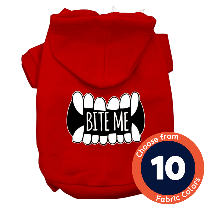 Halloween Collection - USA Printed Pet Hoodie - Bite Me - Assorted Colors