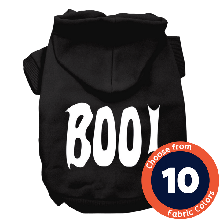 Halloween Collection - USA Printed Pet Hoodie - Boo! - Assorted Colors