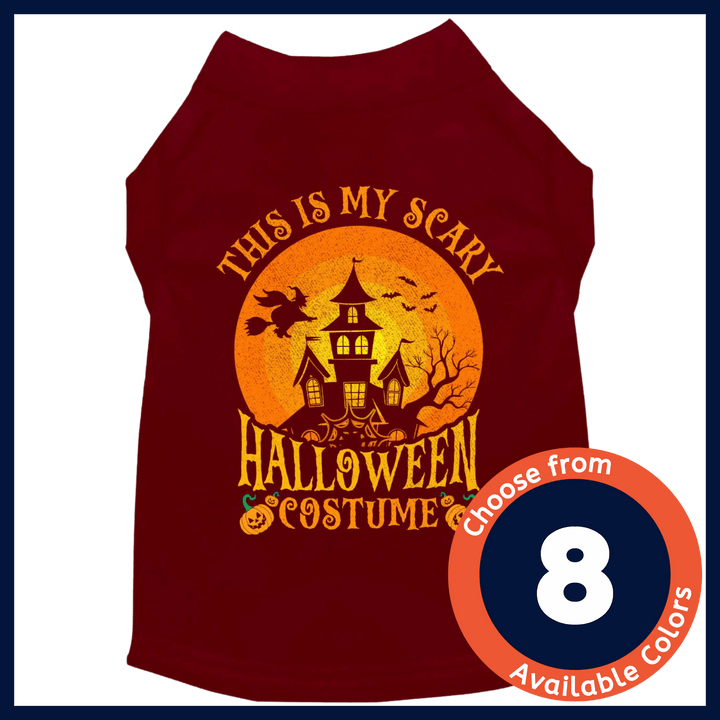 Product image, USA printed dog or cat Halloween shirt. 