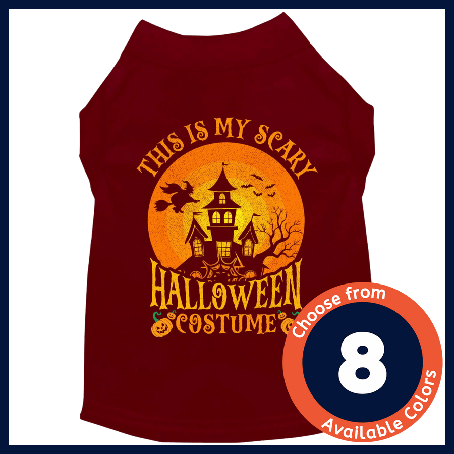 Product image, USA printed dog or cat Halloween shirt. 