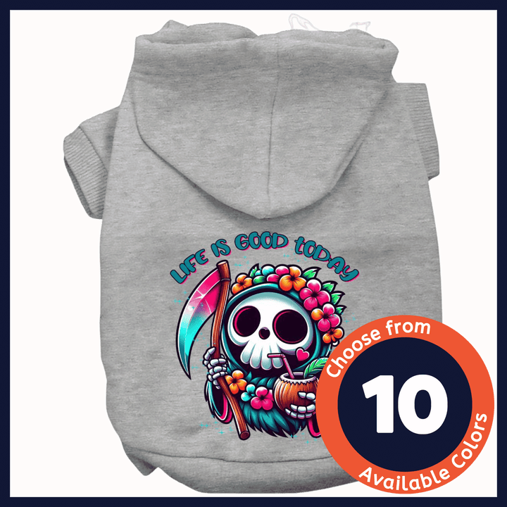 USA Printed Pet Hoodie - Tropical Grim Reaper