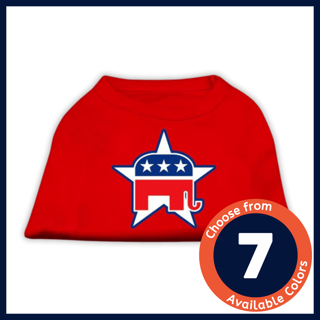 USA Printed Pet T-Shirt - Republican - Assorted Colors