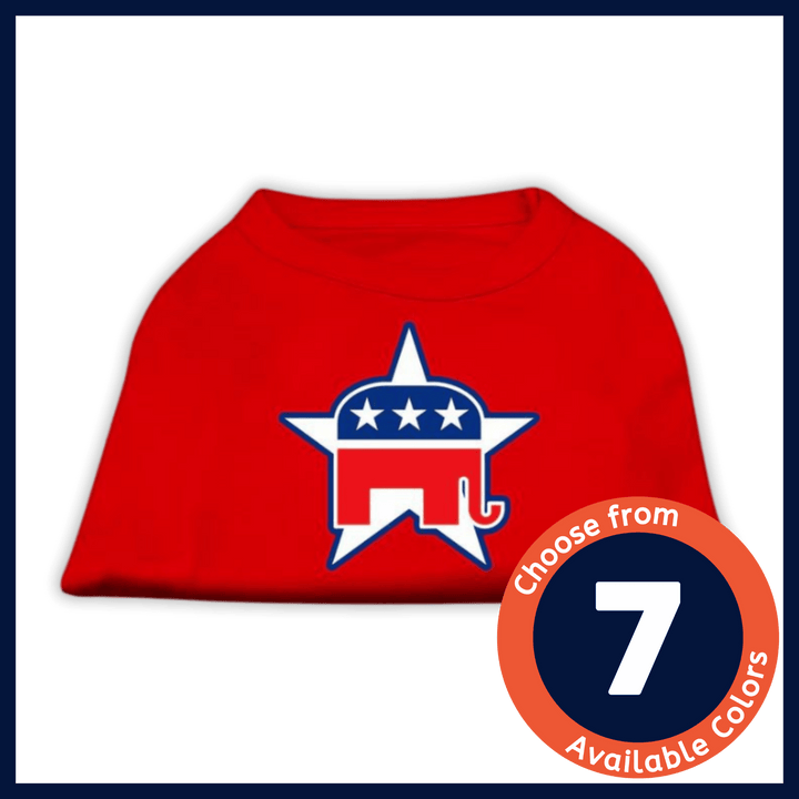 USA Printed Pet T-Shirt - Republican - Assorted Colors