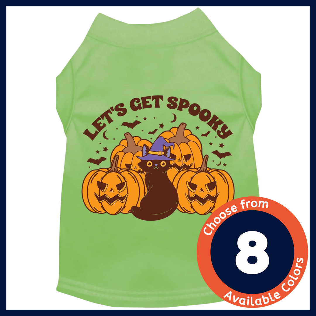 Product image, USA printed dog or cat Halloween shirt. 