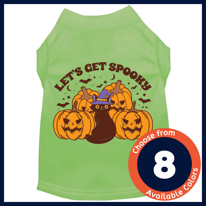 Product image, USA printed dog or cat Halloween shirt. 