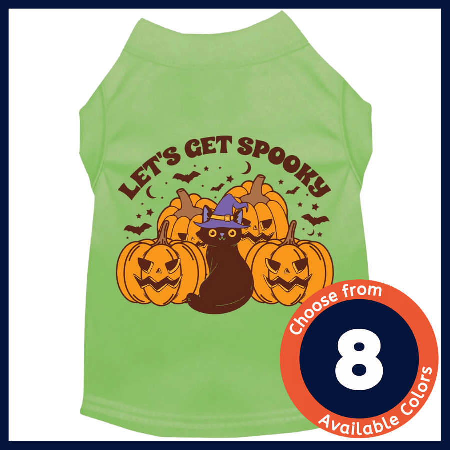 Product image, USA printed dog or cat Halloween shirt. 