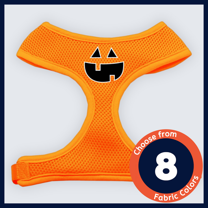 Halloween Collection - USA Printed Mesh Dog Harness - Pumpkin Face