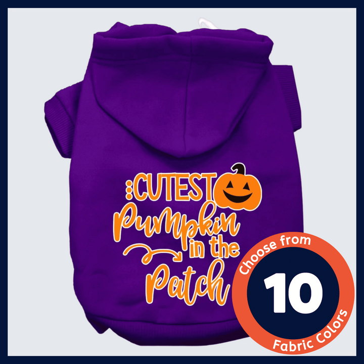 Halloween Collection - USA Printed Pet Hoodie - Cutest Pumpkin - Assorted Colors