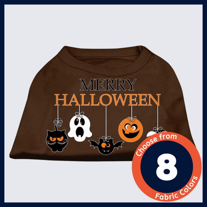 Halloween Collection - USA Printed Pet T-Shirt - Happy Halloween - Assorted Colors