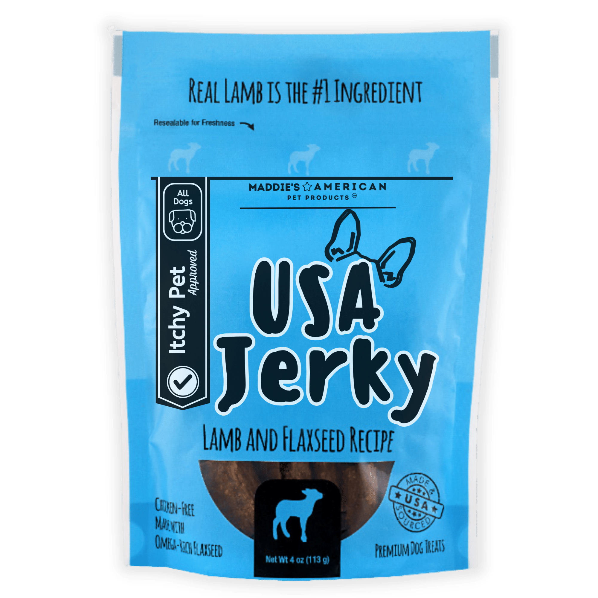 USA Jerky - Allergy Friendly Lamb + Pork with Flaxseed